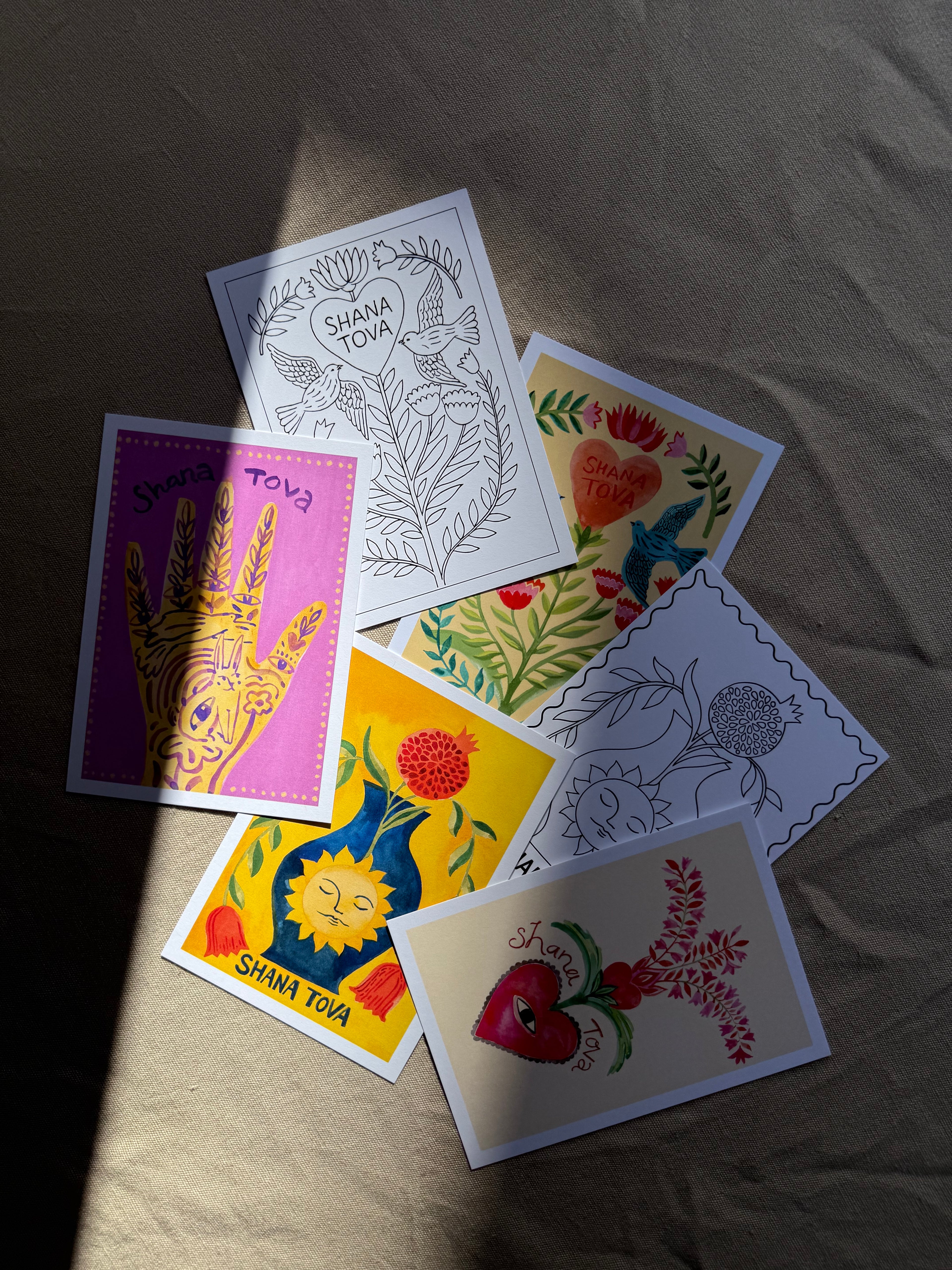 Set of 4 Postcards - Edition #5786.1 'Shana Tova'